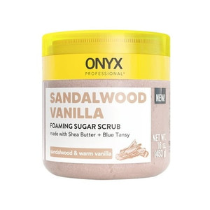 ONYX Foaming Sugar Scrub - Sandalwood Vanilla ONYX Foaming Sugar Scrub - Sandalwood Vanilla