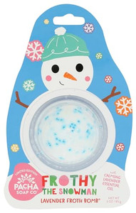 Pacha Soap Co Froth Bomb, Frothy the Snowman, Lavender - 3 Oz Pacha Soap Co Froth Bomb, Frothy the Snowman, Lavender - 3 Oz