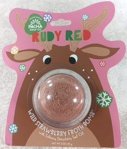 Pacha Soap Co. Rudy Red Wild Strawberry Froth Bomb Pacha Soap Co. Rudy Red Wild Strawberry Froth Bomb