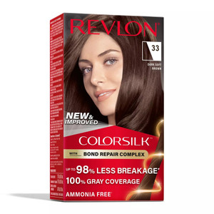 Revlon ColorSilk Permanent Hair Color with Bond Repair Complex - 33 Dark Soft Brown Revlon ColorSilk Permanent Hair Color with Bond Repair Complex - 33 Dark Soft Brown
