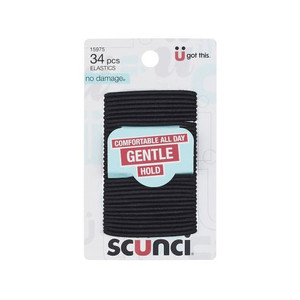 Sc??nci No Damage Gentle Hold Small Hair Elastics Black, 34 CT Sc??nci No Damage Gentle Hold Small Hair Elastics Black, 34 CT