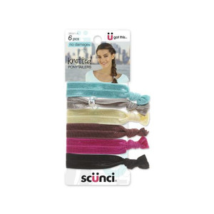 Sc??nci Lady Knotted Ponytailers, 6 CT Sc??nci Lady Knotted Ponytailers, 6 CT
