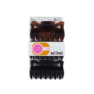 Sc??nci No-Slip Grip 9cm Jaw Hair Clip, 3 CT Sc??nci No-Slip Grip 9cm Jaw Hair Clip, 3 CT