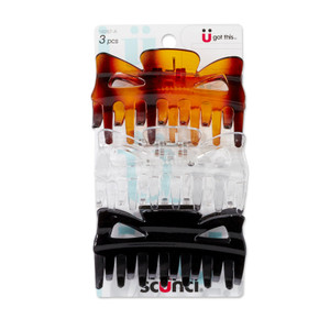 Sc??nci Effortless Beauty Basic Jaw Clips, 3 CT Sc??nci Effortless Beauty Basic Jaw Clips, 3 CT