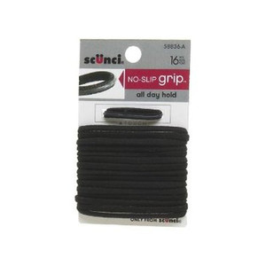 Sc??nci No Slip Grip Hair Elastics Black, 16 CT Sc??nci No Slip Grip Hair Elastics Black, 16 CT