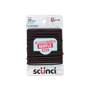 Sc??nci No Damage Large Hair Elastics, Brown, 28 CT Sc??nci No Damage Large Hair Elastics, Brown, 28 CT
