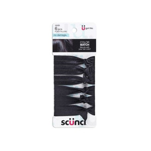 Sc??nci Knot Ponytailers Black, 6 CT Sc??nci Knot Ponytailers Black, 6 CT