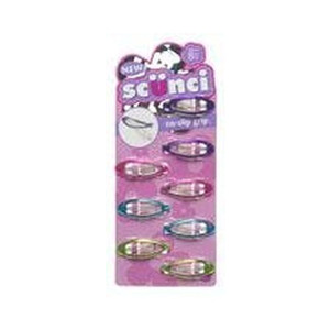 Scunci No Slip Grip Snap Clips, Assorted Colors, 8.0 ea Scunci No Slip Grip Snap Clips, Assorted Colors, 8.0 ea