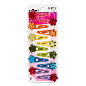 Sc??nci Girl Flower Clippies, 12 CT Sc??nci Girl Flower Clippies, 12 CT