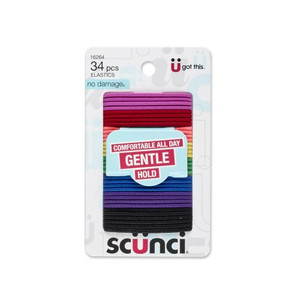 Sc??nci No Damage Small Hair Elastics Bright Colors, 34 CT Sc??nci No Damage Small Hair Elastics Bright Colors, 34 CT