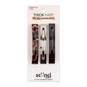 Sc??nci Effortless Beauty Thick Hair Open Slide Barrettes, 3 CT Sc??nci Effortless Beauty Thick Hair Open Slide Barrettes, 3 CT