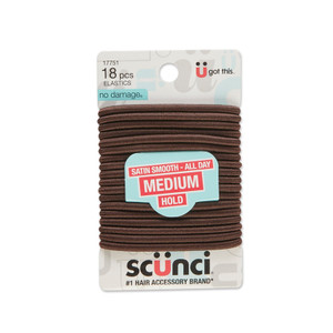 Sc??nci No Damage Large Hair Elastic, Brown, 18 CT Sc??nci No Damage Large Hair Elastic, Brown, 18 CT