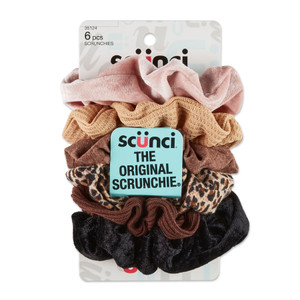 Scunci Mixed Neutral Scrunchies, 6.0 ct Scunci Mixed Neutral Scrunchies, 6.0 ct