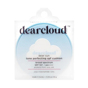 dearcloud Dear Sun Perfecting SPF Cushion Color Adapting Sunscreen, SPF 50+