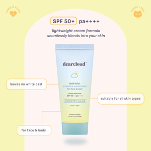 dearcloud Tone Blur Essence Sunscreen, SPF 50+ dearcloud Tone Blur Essence Sunscreen, SPF 50+