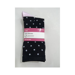 FR WMN CREW CASUAL STR BLK 3PK FR WMN CREW CASUAL STR BLK 3PK