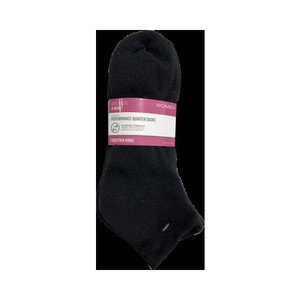 FR WMN QTR SOCK CUSH BLK 4PK FR WMN QTR SOCK CUSH BLK 4PK