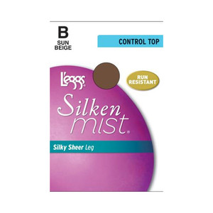 L'eggs Silken Mist Silky Sheer Control Top Sheer Toe - Sun Beige, Size B L'eggs Silken Mist Silky Sheer Control Top Sheer Toe - Sun Beige, Size B
