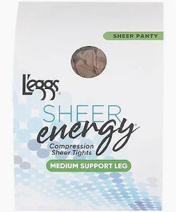 L'eggs Sheer Energy Medium Support Control Top Sheer Toe - Suntan, Size B L'eggs Sheer Energy Medium Support Control Top Sheer Toe - Suntan, Size B