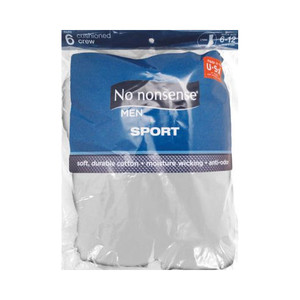 No Nonsense Men's Crew Socks - White, 6 pack No Nonsense Men's Crew Socks - White, 6 pack