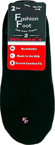 Russell Fashion Foot Women's No Show Liner Socks - Black, 2 pairs Russell Fashion Foot Women's No Show Liner Socks - Black, 2 pairs