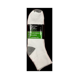 SOCKS MENS QTR WHT / GRY 3PK SOCKS MENS QTR WHT / GRY 3PK