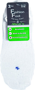 Russell Fashion Foot Men's No Show Liner Socks - White, 2 pairs Russell Fashion Foot Men's No Show Liner Socks - White, 2 pairs