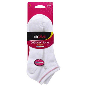 airplus Coolmax Woman's All Sport Socks - White, 3 pairs airplus Coolmax Woman's All Sport Socks - White, 3 pairs