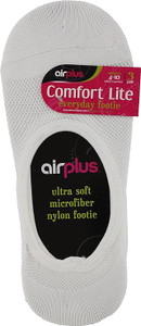 airplus Comfort Lite Woman's Footie Sock - White, 3 pairs airplus Comfort Lite Woman's Footie Sock - White, 3 pairs