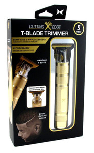 Cutting Edge Trimmer Hanging T-Blade 5Pc Rechargeable Gold Cutting Edge Trimmer Hanging T-Blade 5Pc Rechargeable Gold