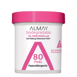 ALMAY Oil Free Micellar Eye Makeup Remover Pads, 80 count ALMAY Oil Free Micellar Eye Makeup Remover Pads, 80 count