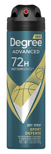 Degree Deodorant Advanced 3.8Oz Dry Spray Sport Defense