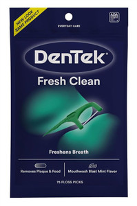 Dentek Floss Picks Fresh Clean 75 Count Dentek Floss Picks Fresh Clean 75 Count