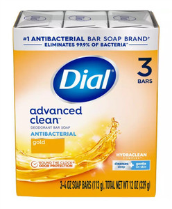 Dial Bar Soap Gold 4Oz 3 Count Advanced Clean Antibacterial Dial Bar Soap Gold 4Oz 3 Count Advanced Clean Antibacterial