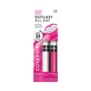 COVERGIRL CG OUTLAST ALL DAY LIPCOLOR Liquid Epic 015 1.9G 0.06 OZ / 2.3ML 0.07 FL OZ COVERGIRL CG OUTLAST ALL DAY LIPCOLOR Liquid Epic 015 1.9G 0.06 OZ / 2.3ML 0.07 FL OZ
