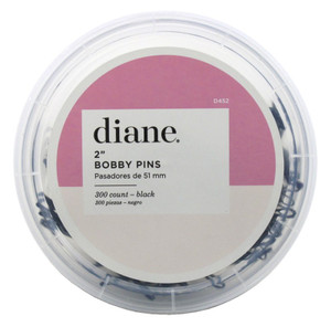 Diane Bobby Pins 2Inch Black 300 Count Tub Diane Bobby Pins 2Inch Black 300 Count Tub