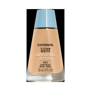 COVERGIRL Clean Matte Liquid Foundation, Sand Beige, 1 Fl. Oz. COVERGIRL Clean Matte Liquid Foundation, Sand Beige, 1 Fl. Oz.