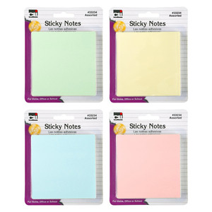 Charles Leonard Inc Sticky Notes Yellow Pad, 4 Ea Charles Leonard Inc Sticky Notes Yellow Pad, 4 Ea