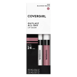 Covergirl Outlast All Day Lip Color With Topcoat Blushed Mauve #550, 0.06 Oz Covergirl Outlast All Day Lip Color With Topcoat Blushed Mauve #550, 0.06 Oz