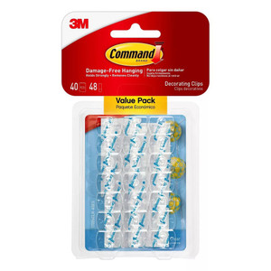 Command Clear Decorating Clips Value Pack Organizer, 40 Ea Command Clear Decorating Clips Value Pack Organizer, 40 Ea