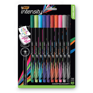 Bic Intensity Fineliner Marker Assorted Colors, 10 Ea Bic Intensity Fineliner Marker Assorted Colors, 10 Ea