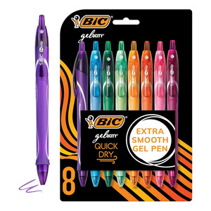Bic Gelocity Quick Dry Gel Pen Medium Point Assorted Ink, 8 Ea Bic Gelocity Quick Dry Gel Pen Medium Point Assorted Ink, 8 Ea