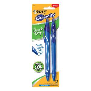 Bic Gelocity Quick Dry Pen Blue Ink, 2 Ea Bic Gelocity Quick Dry Pen Blue Ink, 2 Ea