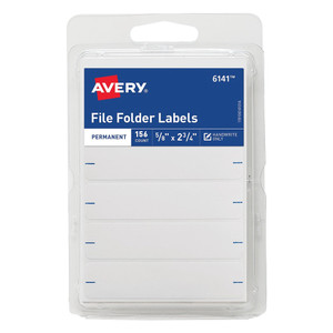 Avery File Folder Labels White 0.625 X 2.75 Inch Adhesive, 156 Ea Avery File Folder Labels White 0.625 X 2.75 Inch Adhesive, 156 Ea