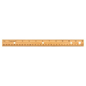 Ava Wooden Ruler 12 Inch Measuring Tool, 1 Ea