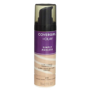 CoverGirl & Olay Foundation Simply Ageless 3-in-1 Classic Ivory #210, 1 Oz CoverGirl & Olay Foundation Simply Ageless 3-in-1 Classic Ivory #210, 1 Oz