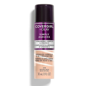 CoverGirl Foundation Simply Ageless 3-in-1 Creamy Natural Shade, 1 Oz