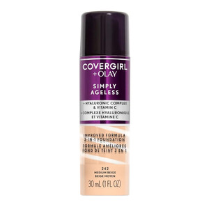 CoverGirl Foundation Simply Ageless 3-in-1 Medium Beige Shade, 1 Oz CoverGirl Foundation Simply Ageless 3-in-1 Medium Beige Shade, 1 Oz