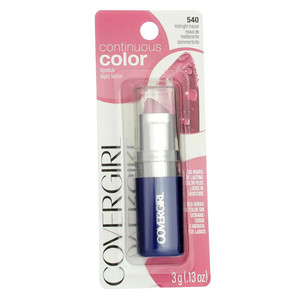 CoverGirl Continuous Color Lipstick Midnight Mauve Shade, 0.13 Oz CoverGirl Continuous Color Lipstick Midnight Mauve Shade, 0.13 Oz