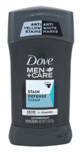 Dove Deodorant 2.7Oz Mens Stain Defense Clean Dove Deodorant 2.7Oz Mens Stain Defense Clean